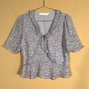 Astr Purple Floral Blouse